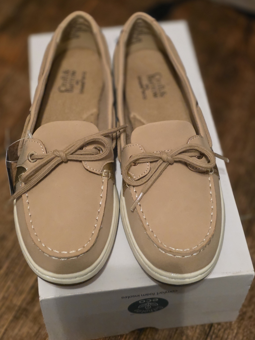 croft & barrow Beige/Tan Women's Boat Shoe Loafers